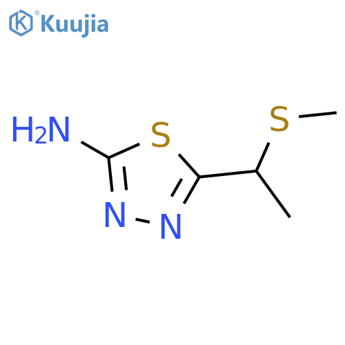 5-1-(methylthio)ethyl-1,3,4-thiadiazol-2-amine structure