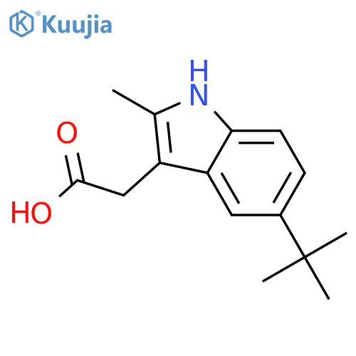 (5-tert-Butyl-2-methyl-1H-indol-3-yl)acetic Acid structure