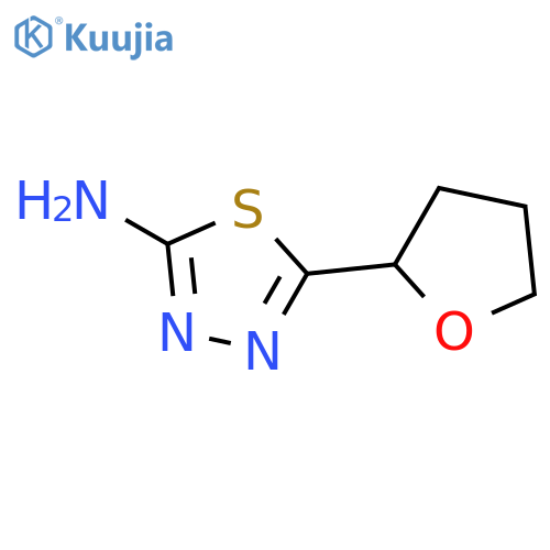 5-(oxolan-2-yl)-1,3,4-thiadiazol-2-amine structure