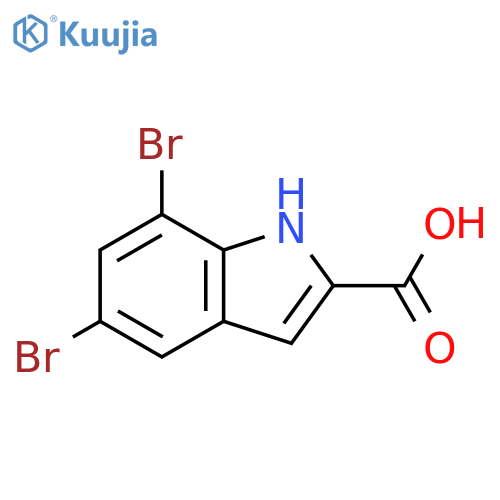5,7-dibromo-1H-indole-2-carboxylic acid structure
