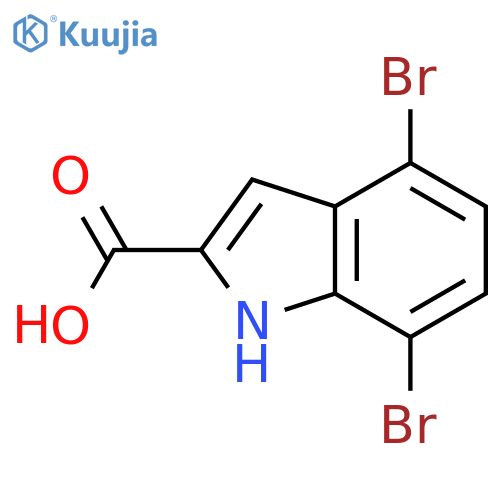 4,7-dibromo-1H-indole-2-carboxylic acid structure