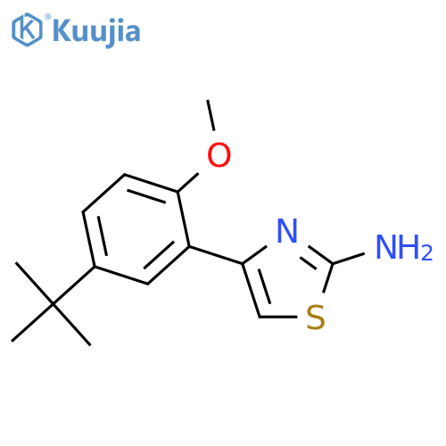 4-(5-TERT-BUTYL-2-METHOXYPHENYL)-1,3-THIAZOL-2-AMINE structure