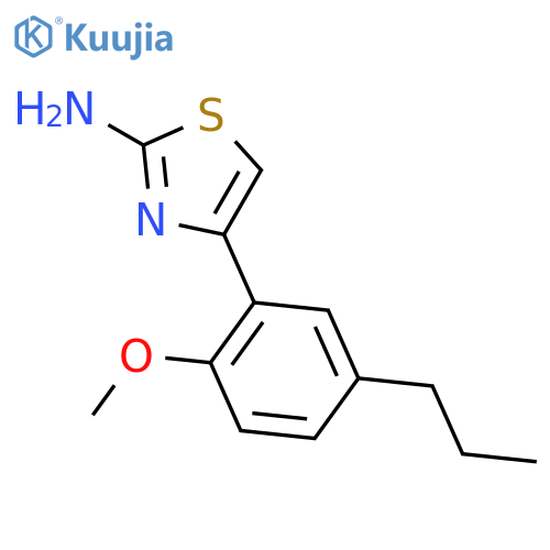 2-Thiazolamine, 4-(2-methoxy-5-propylphenyl)- structure