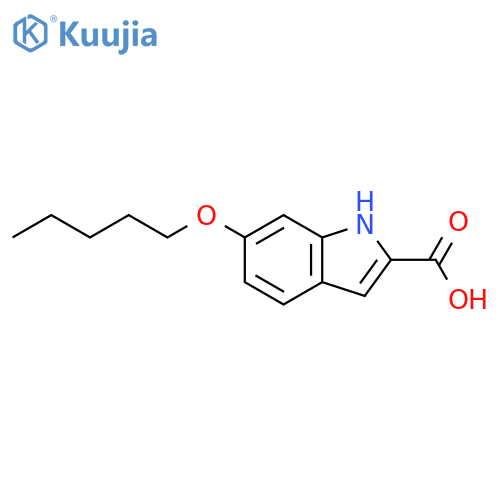 6-(Pentyloxy)-1h-indole-2-carboxylic acid structure