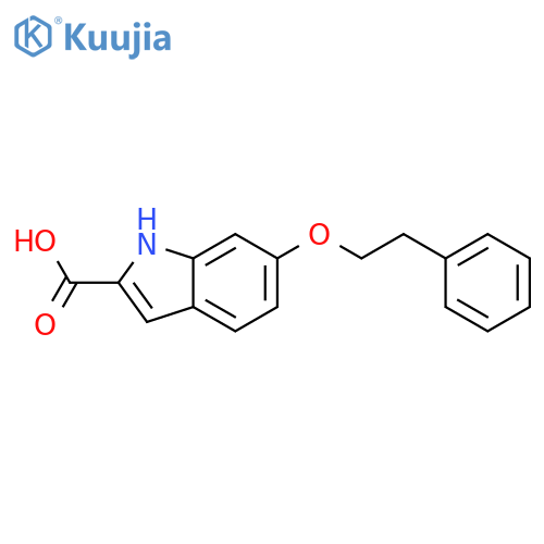6-(2-Phenylethoxy)-1h-indole-2-carboxylic acid structure