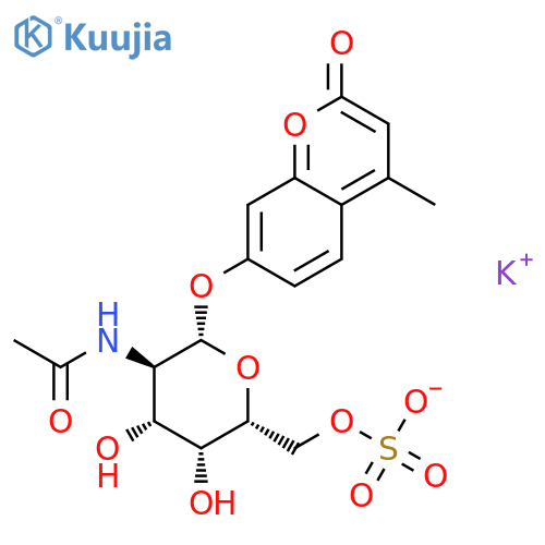 4-Methylumbelliferyl 2-Acetamido-2-deoxy-b-D-galactopyranoside 6-Sulfate Potassium Salt structure