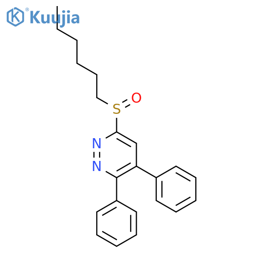 Pyridazine, 6-(hexylsulfinyl)-3,4-diphenyl- structure