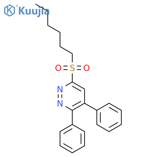 Pyridazine, 6-(hexylsulfonyl)-3,4-diphenyl- structure