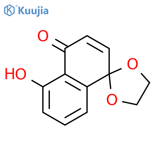 Spiro[1,3-dioxolane-2,1'(4'H)-naphthalen]-4'-one, 5'-hydroxy- structure