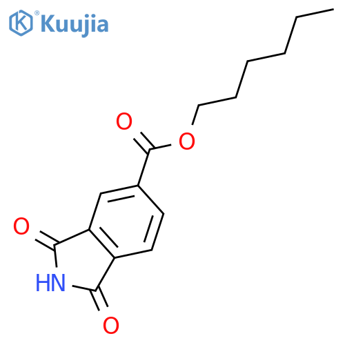 1H-Isoindole-5-carboxylic acid, 2,3-dihydro-1,3-dioxo-, hexyl ester structure