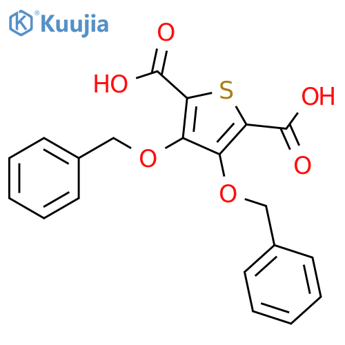 2,5-Thiophenedicarboxylic acid, 3,4-bis(phenylmethoxy)- structure