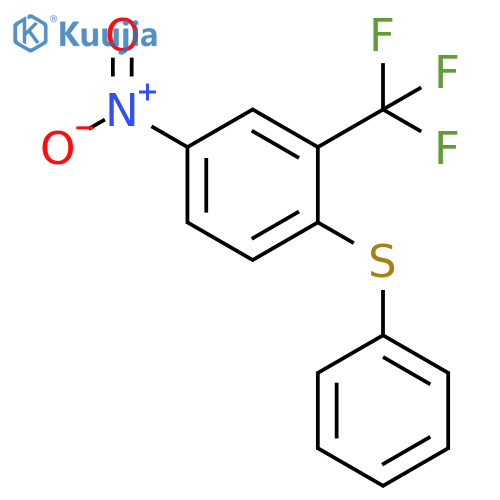 Benzene, 4-nitro-1-(phenylthio)-2-(trifluoromethyl)- structure