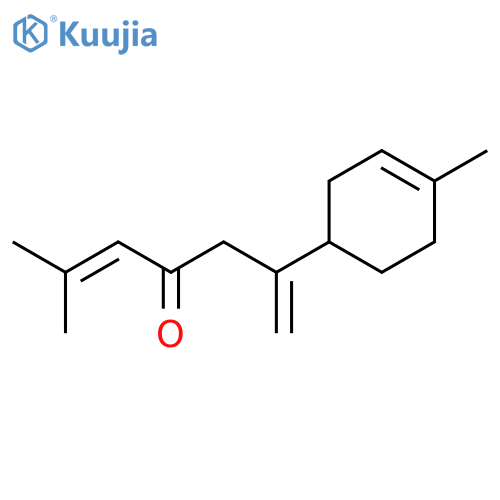 6-methyl-2-[(1R)-4-methylcyclohex-3-en-1-yl]hepta-1,5-dien-4-one structure