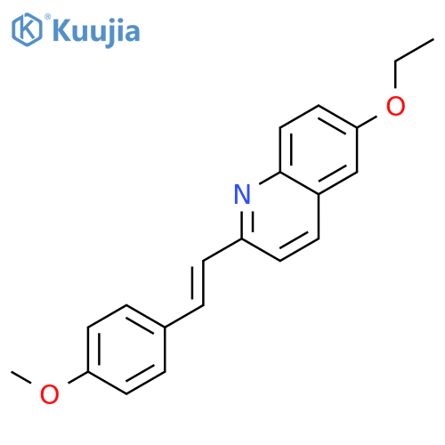 Quinoline, 6-ethoxy-2-[2-(4-methoxyphenyl)ethenyl]- structure