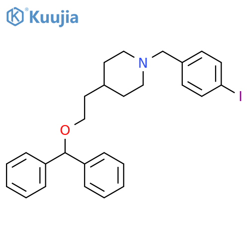 Piperidine, 4-[2-(diphenylmethoxy)ethyl]-1-[(4-iodophenyl)methyl]- structure
