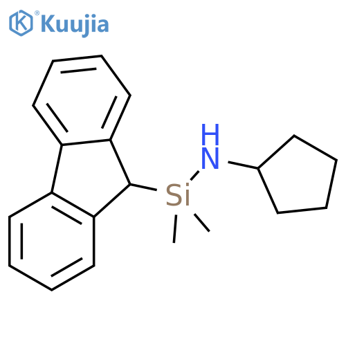 SILANAMINE, N-CYCLOPENTYL-1-(9H-FLUOREN-9-YL)-1,1-DIMETHYL- structure