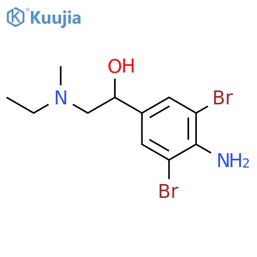 Benzenemethanol,4-amino-3,5-dibromo-a-[(ethylmethylamino)methyl]- structure