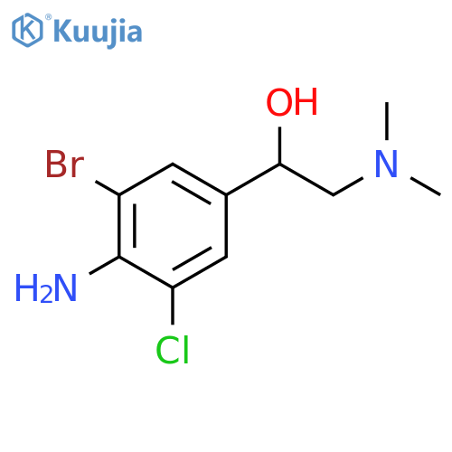 1-(4-amino-3-bromo-5-chlorophenyl)-2-(dimethylamino)ethanol structure