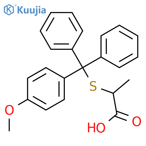 Propanoic acid, 2-[[(4-methoxyphenyl)diphenylmethyl]thio]- structure