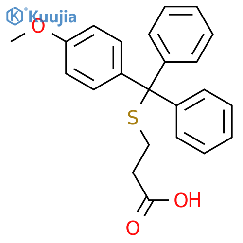 Propanoic acid, 3-[[(4-methoxyphenyl)diphenylmethyl]thio]- structure