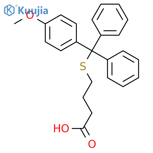 Butanoic acid, 4-[[(4-methoxyphenyl)diphenylmethyl]thio]- structure