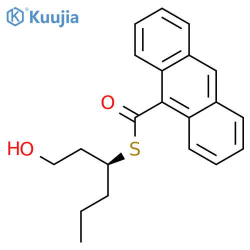 9-Anthracenecarbothioic acid, S-[(1S)-1-(2-hydroxyethyl)butyl] ester structure