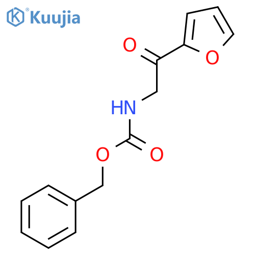 Carbamic acid, [2-(2-furanyl)-2-oxoethyl]-, phenylmethyl ester structure