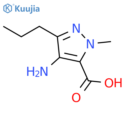 4-Amino-2-methyl-5-propyl-2H-pyrazole-3-carboxylic Acid structure