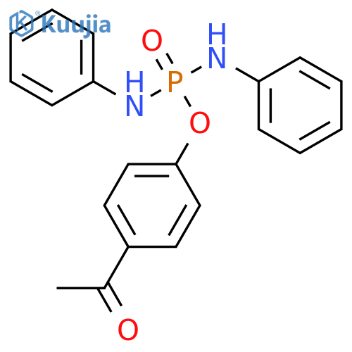 Phosphorodiamidic acid, N,N'-diphenyl-, 4-acetylphenyl ester structure