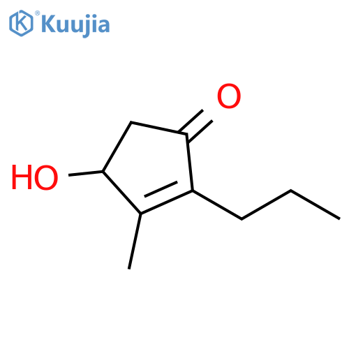 2-Cyclopenten-1-one, 4-hydroxy-3-methyl-2-propyl- structure