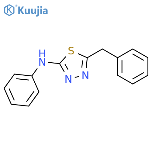 1,3,4-Thiadiazol-2-amine, N-phenyl-5-(phenylmethyl)- structure