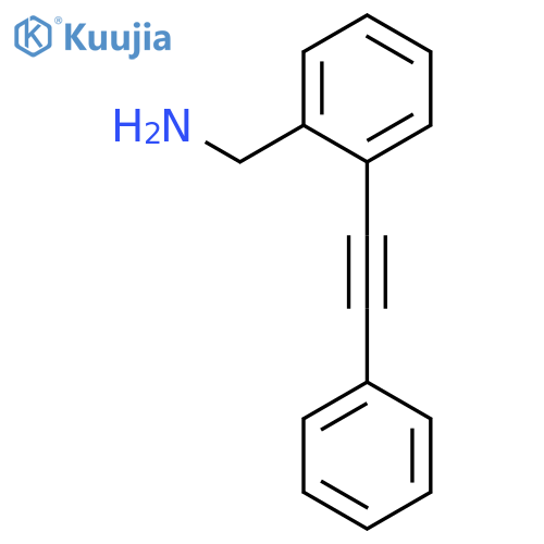 Benzenemethanamine, 2-(phenylethynyl)- structure
