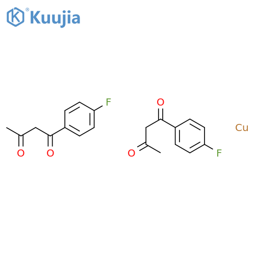 1-(4-fluorophenyl)butane-1,3-dione - copper (2:1) structure