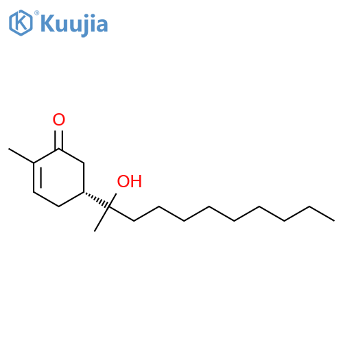 2-Cyclohexen-1-one, 5-(1-hydroxy-1-methyldecyl)-2-methyl-, (5R)- structure