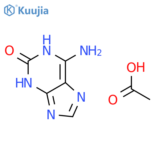 2H-Purin-2-one, 6-amino-1,3-dihydro-, monoacetate structure