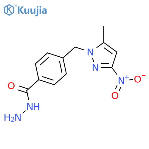 4-(5-methyl-3-nitro-1H-pyrazol-1-yl)methylbenzohydrazide structure
