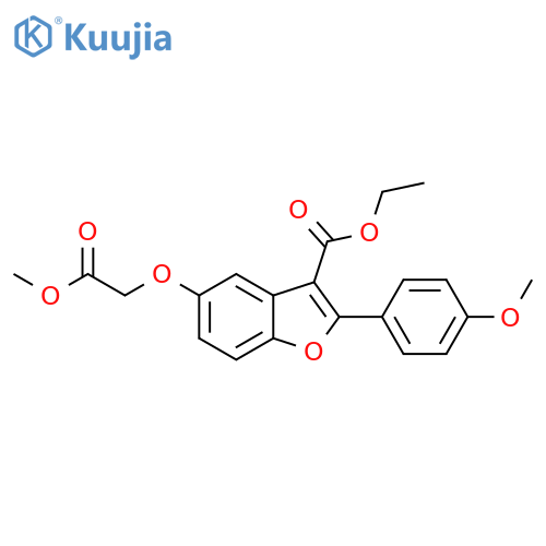 ethyl 5-(2-methoxy-2-oxoethoxy)-2-(4-methoxyphenyl)-1-benzofuran-3-carboxylate structure