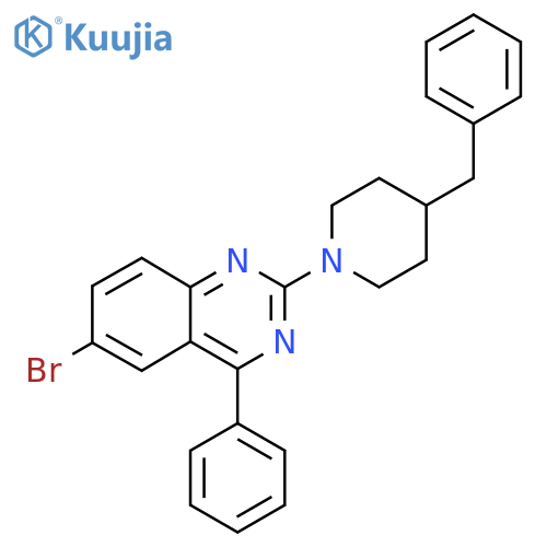 2-(4-benzylpiperidin-1-yl)-6-bromo-4-phenylquinazoline structure