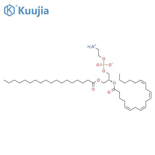 2-azaniumylethyl [(2R)-2-[(5Z,8Z,11Z,14Z)-icosa-5,8,11,14-tetraenoyl]oxy-3-octadecanoyloxypropyl] phosphate structure