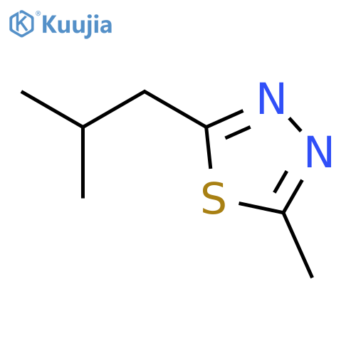 1,3,4-Thiadiazole, 2-methyl-5-(2-methylpropyl)- structure