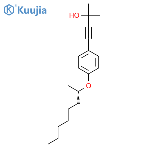 3-Butyn-2-ol, 2-methyl-4-[4-[[(1S)-1-methylheptyl]oxy]phenyl]- structure