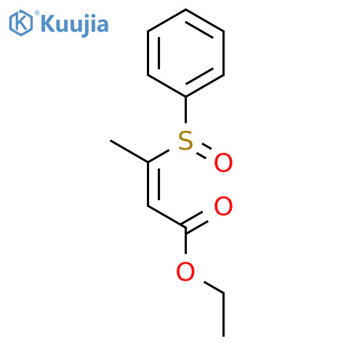 2-Butenoic acid, 3-(phenylsulfinyl)-, ethyl ester, (2E)- structure