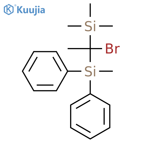Silane, [1-bromo-1-(methyldiphenylsilyl)ethyl]trimethyl- structure