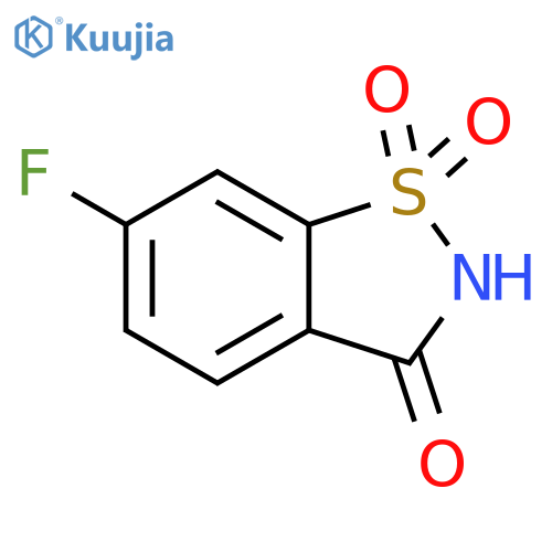 6-Fluoro-2,3-dihydro-1lambda(6),2-benzothiazole-1,1,3-trione structure