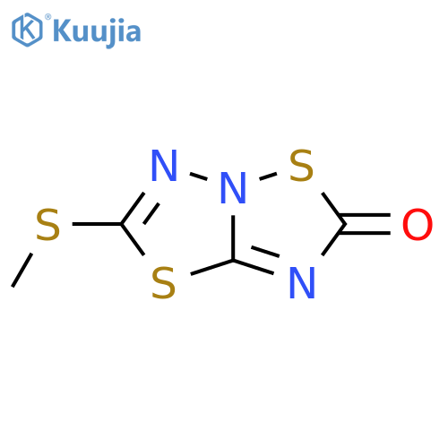 6H-1,3,4-Thiadiazolo[3,2-b][1,2,4]thiadiazol-6-one, 2-(methylthio)- structure