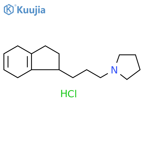 Pyrrolidine, 1-[3-(2,3,4,7-tetrahydro-1H-inden-1-yl)propyl]-,hydrochloride structure