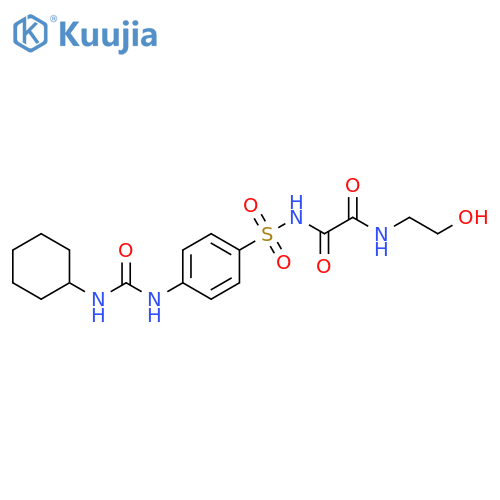 Ethanediamide, N1-[[4-[[(cyclohexylamino)carbonyl]amino]phenyl]sulfonyl]-N2-(2-hydroxyethyl)- structure