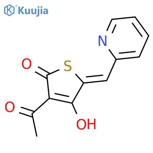 2(5H)-Thiophenone, 3-acetyl-4-hydroxy-5-(2-pyridinylmethylene)- structure