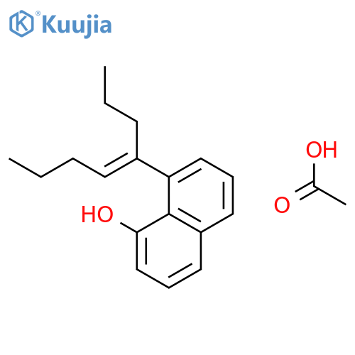 1-Naphthalenol, 8-[(1E)-1-propyl-1-pentenyl]-, acetate structure