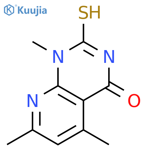1,5,7-trimethyl-2-sulfanyl-1H,4H-pyrido2,3-dpyrimidin-4-one structure